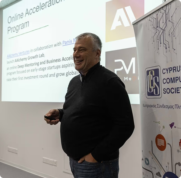 Andrey Kostyuk presenting at a webinar